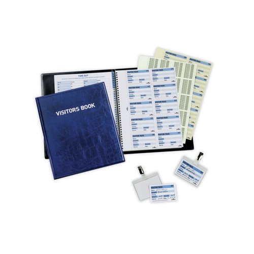 DURABLE VISITORS BOOK WITH 100 BADGE INSERTS 1463/00