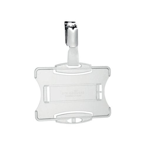 DURABLE CARD HOLDER WITH CLIP 54X87MM CLEAR (PACK OF 25) 811