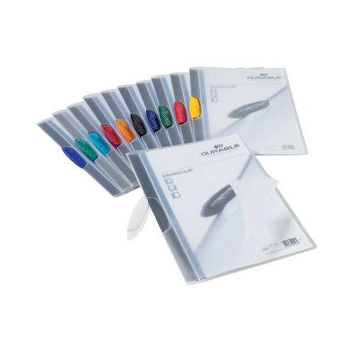 DURABLE CLIP FOLDER SWINGCLIP 30 A4 ASSORTED (PACK OF 25) 22