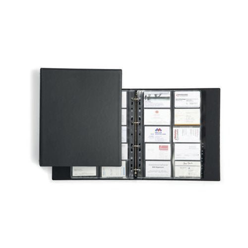 DURABLE VISIFIX ECONOMY 400 BUSINESS CARD RING BINDER BLACK