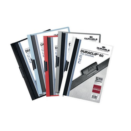 DURABLE CLIP FOLDER DURACLIP 60 A4 ASSORTED (PACK OF 25) 220