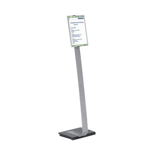 DURABLE FLOOR INFOSTAND INFO SIGN STAND A4 SILVER 481223