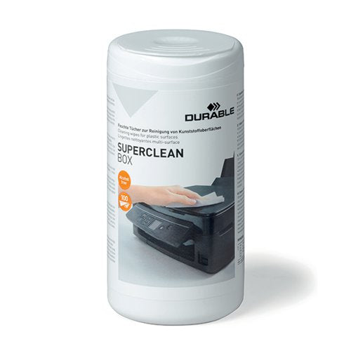 DURABLE SUPERCLEAN BOX CLEANING WIPES FOR PLASTIC SURFACES (