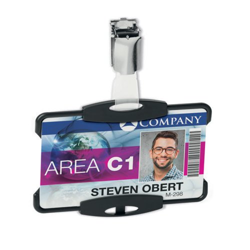 DURABLE ECO RECYCLED PLASTIC SECURITY ID CARD BADGE HOLDER B