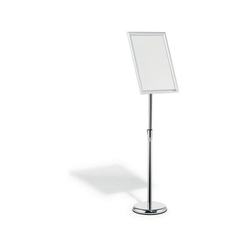 DURABLE FLOOR INFOSTAND WITH ALUMINIUM SNAP FRAME A3 SILVER