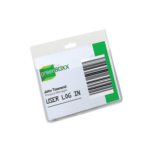 DURABLE NAME BADGE WITH EURO PERFORATION PARTIAL COVER 60X90