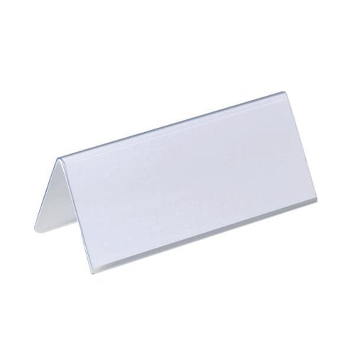 DURABLE TABLE PLACE NAME HOLDER 61X150MM CLEAR (PACK OF 25)