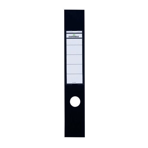 DURABLE ORDOFIX SELF ADHESIVE SPINE LABEL 60X390MM BLACK (PACK OF 10) 8090/01