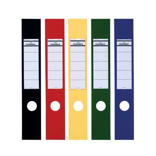 DURABLE ORDOFIX SELF ADHESIVE SPINE LABEL 60X390MM ASSORTED