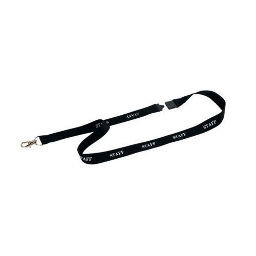 DURABLE SOFT TEXTILE STAFF LANYARD WITH CLIP AND BREAKAWAY B