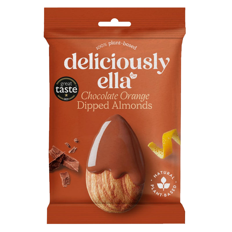 DELICIOUSLY ELLA CHOCOLATE ORANGE DIPPED ALMONDS (27g) x 12