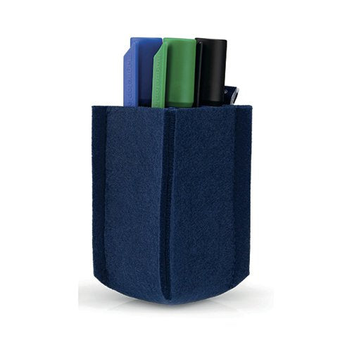 MAGNETOPLAN MAGNETOTRAY FELT PEN HOLDER SMALL BLUE 60X60X100