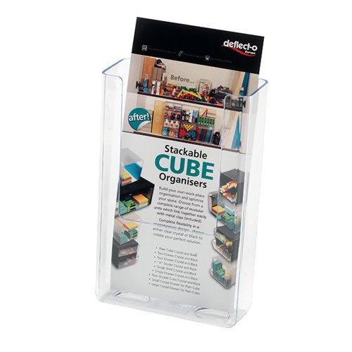 DEFLECTO DL CLEAR FLAT BACK LITERATURE HOLDER DE76001