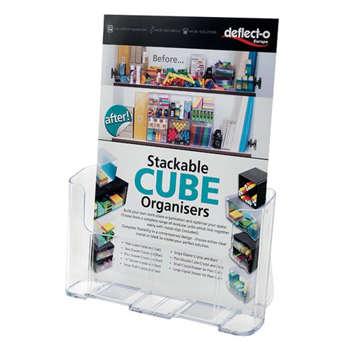 DEFLECTO DL LITERATURE HOLDER A4 DE770YTCRY