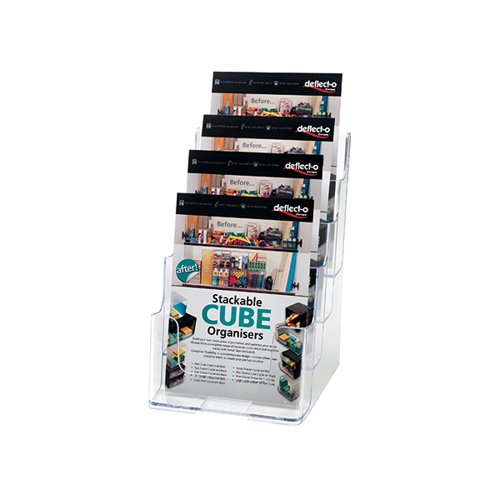DEFLECTO 4 TIER LITERATURE HOLDER A5 DE779YTCRY