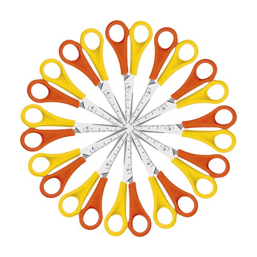 WESTCOTT LEFT HANDED SCISSORS 130MM YELLOW/ORANGE (PACK OF 1