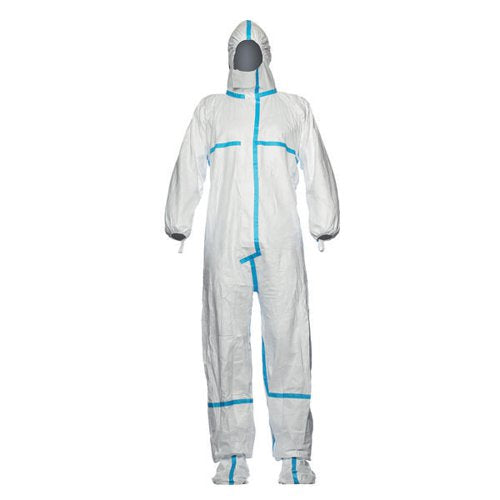 DUPONT TYVEK 600 COVERALL PLUS WITH SOCKS WHITE L TBS600SOCK