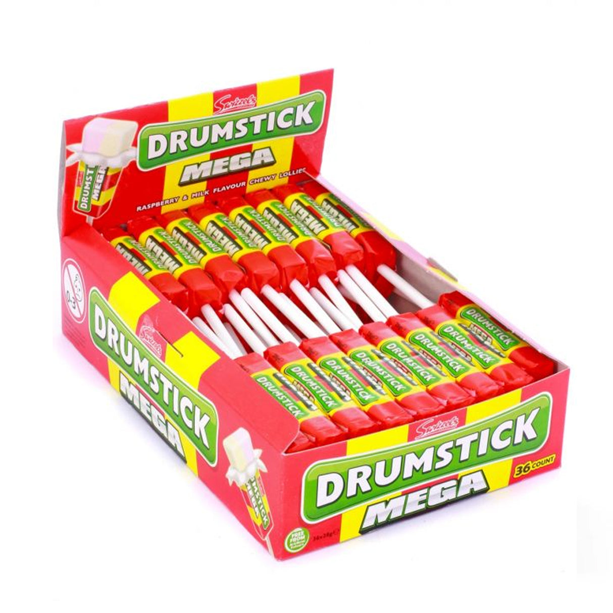 SWIZZLES GIANT DRUMSTICK LOLLIES VEGAN x 36