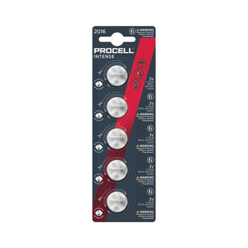 PROCELL CR2016 LITHIUM COIN BAT PK5