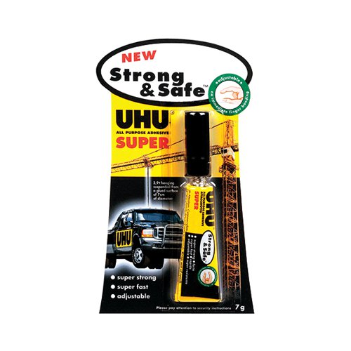 UHU STRONG AND SAFE SUPER GLUE 7G (12 PACK) 39722