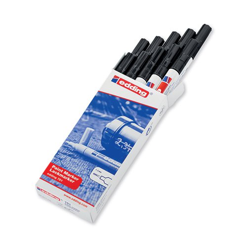 EDDING 751 BULLET TIP PAINT MARKER FINE BLACK (PACK OF 10) 4