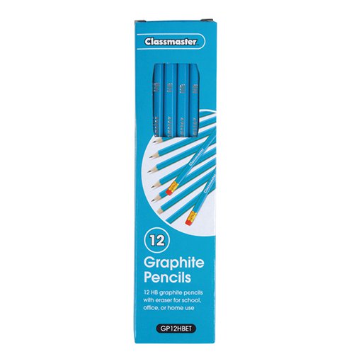 CLASSMASTER HB PENCIL ERASER TIP (PACK OF 12) GP12HBET