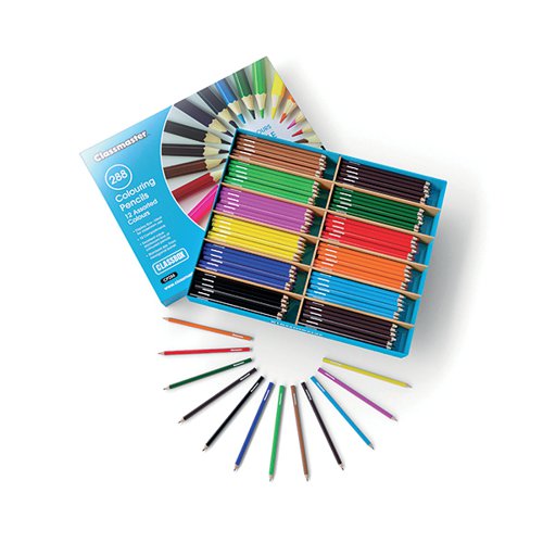 CLASSMASTER COLOURING PENCILS ASSORTED (PACK OF 288) CP288