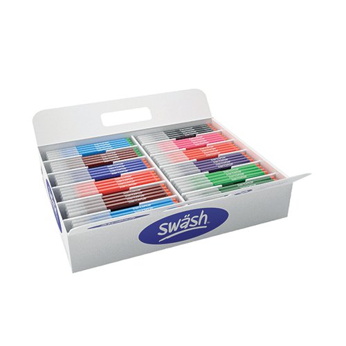 SWASH KOMFIGRIP COLOURING PEN BROAD TIP ASSORTED (300 PACK)