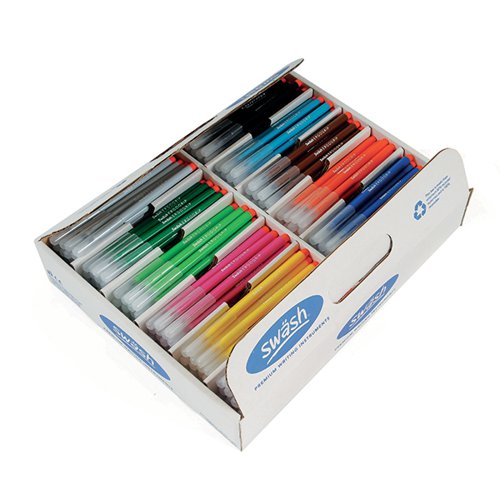 SWASH KOMFIGRIP COLOURING PEN FINE TIP ASSORTED (PACK OF 300