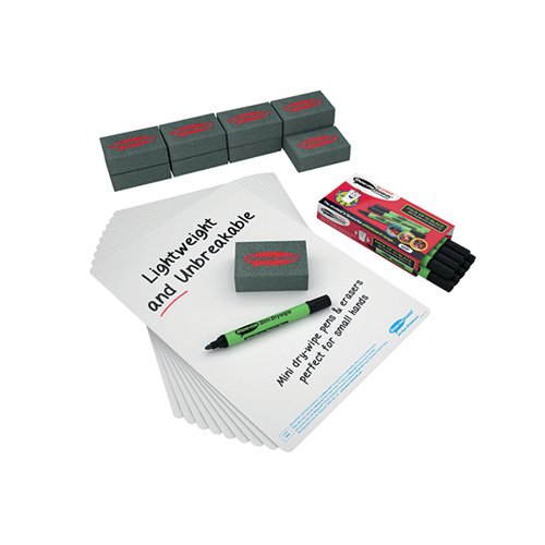 SHOW-ME STAYCLEAN PLAIN WHITEBOARDS A4 (PACK OF 10) SMB10A