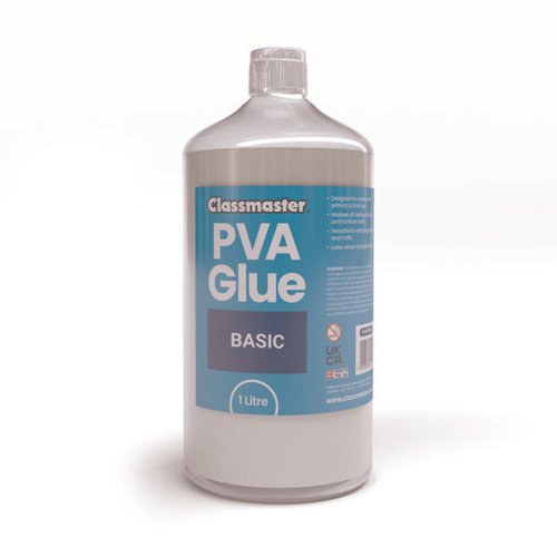CLASSMASTER PVA GLUE WASHABLE - BLUE LABEL (1 LITRE) PVA1000
