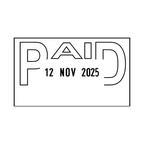 COLOP PRINTER 38 SELF INKING DATE AND MESSAGE STAMP PAID C13