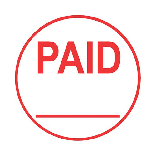 COLOP EOS R17 PAID PRE-INKED CIRCULAR STAMP C109531PAI