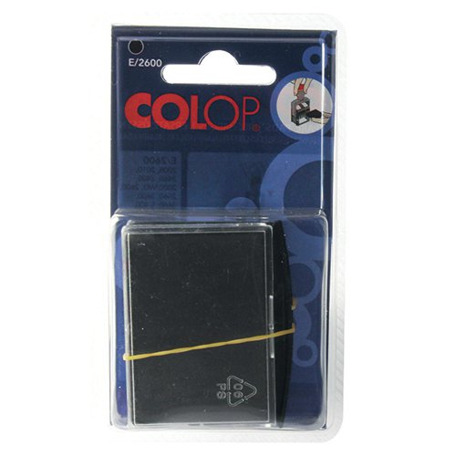 COLOP E/2600 REPLACEMENT INK PAD BLACK (PACK OF 2) E2600BK