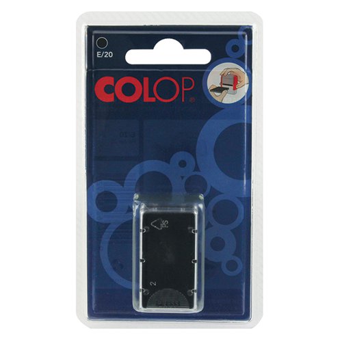 COLOP E/20 REPLACEMENT INK PAD BLACK (PACK OF 2) E20BK