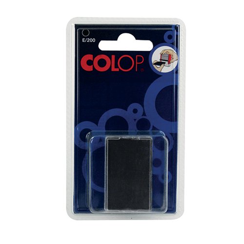 COLOP E/200 REPLACEMENT INK PAD BLACK (PACK OF 2) E200BK