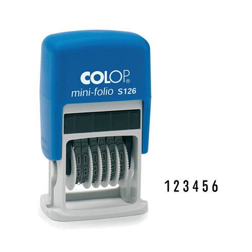 COLOP S126 NUMBERER 4MM SELF INKING STAMP 104941