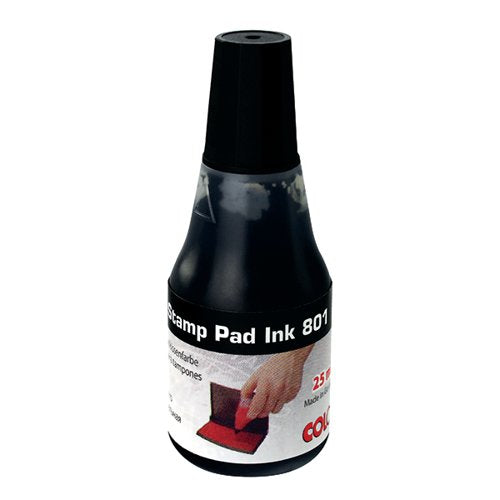 COLOP 801 STAMP PAD INK 25ML BLACK 801BK