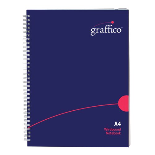 GRAFFICO HARD COVER WIREBOUND NOTEBOOK 160 PAGES A4 EN08810
