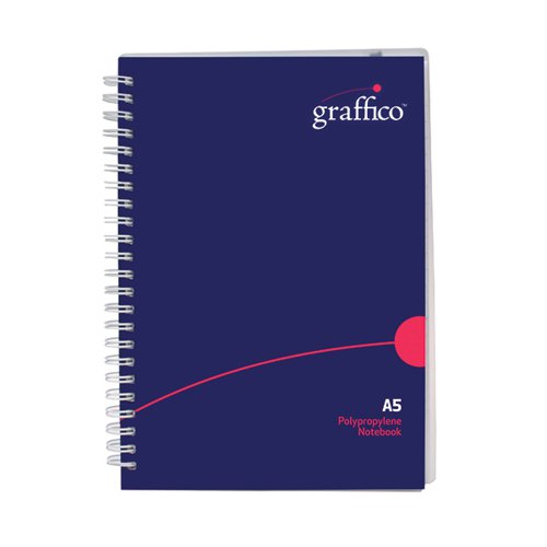 GRAFFICO POLYPROPYLENE WIREBOUND NOTEBOOK 140 PAGES A5 EN088