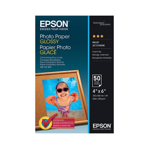 EPSON PHOTO PAPER GLOSSY 10X15CM 200GSM (PACK OF 50) C13S042