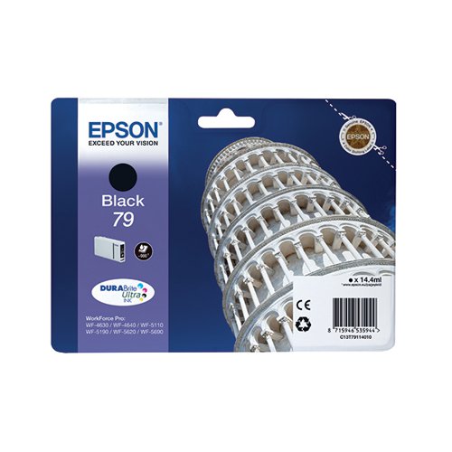 EPSON 79 TOWER OF PISA DURABRITE ULTRA INK CARTRIDGE BLACK C