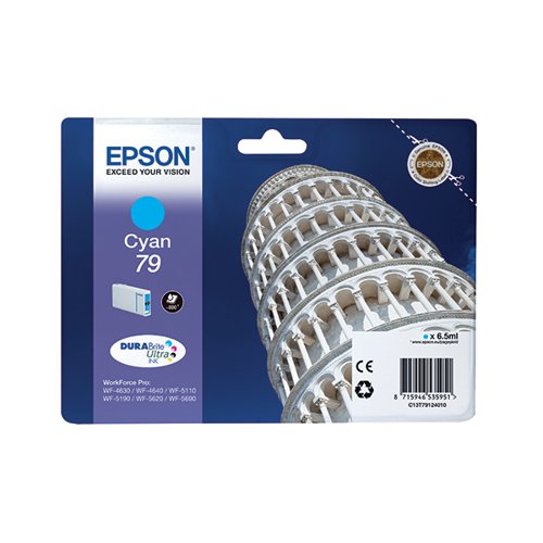EPSON 79 TOWER OF PISA DURABRITE ULTRA INK CARTRIDGE CYAN C1