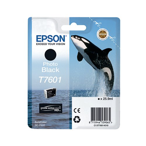 EPSON T7601 KILLER WHALE ULTRACHROME HD INK CARTRIDGE PHOTO