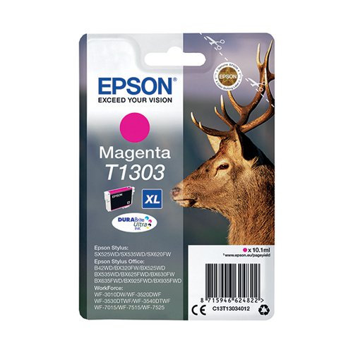 EPSON T1303 STAG DURABRITE ULTRA INK CARTRIDGE MAGENTA C13T1