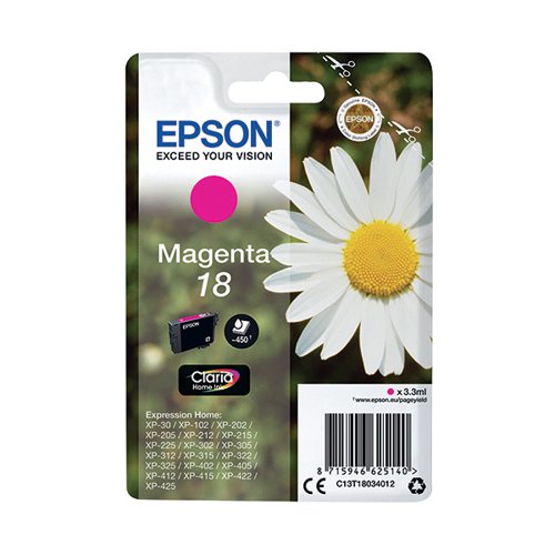 EPSON 18 DAISY CLARIA HOME INK CARTRIDGE MAGENTA C13T1803401