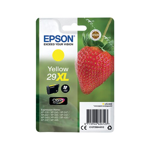EPSON 29XL STRAWBERRY CLARIA HOME INK CARTRIDGE HIGH YIELD Y