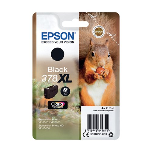 EPSON 378XL SQUIRREL INK CARTRIDGE HIGH YIELD PHOTO BLACK C1