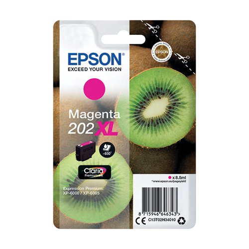 EPSON 202XL KIWI CLARIA PREMIUM INK CARTRIDGE HIGH YIELD MAG
