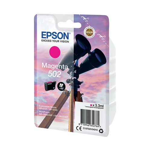 EPSON 502 BINOCULARS INK CARTRIDGE MAGENTA C13T02V34010